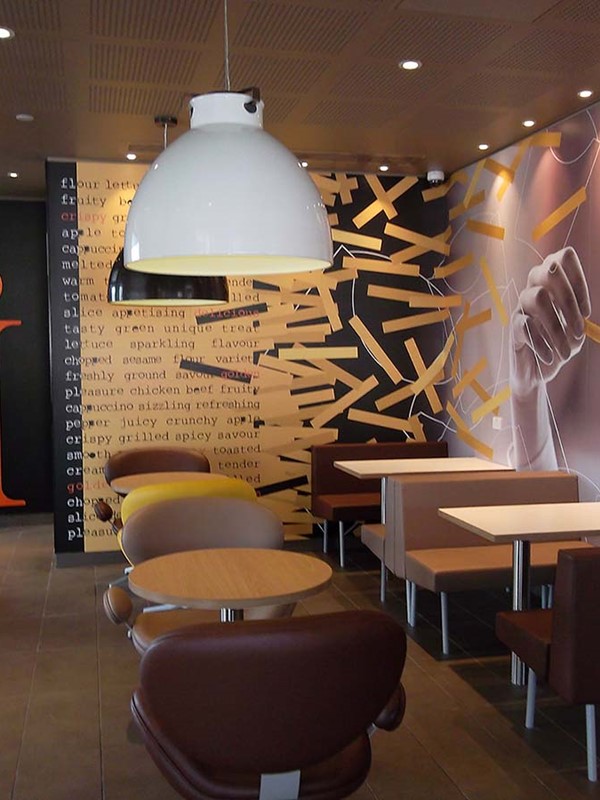 Eating area at MacDonalds Kirkwood