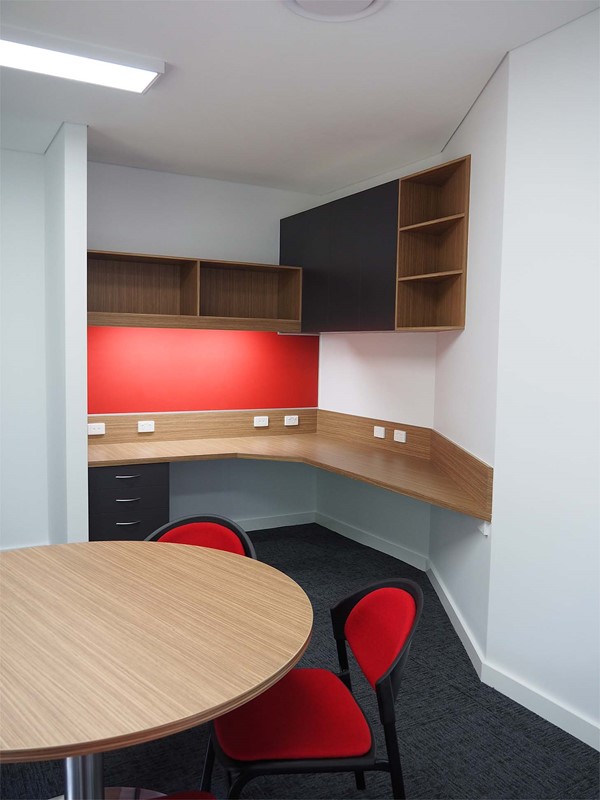 corner work area at St Lukes