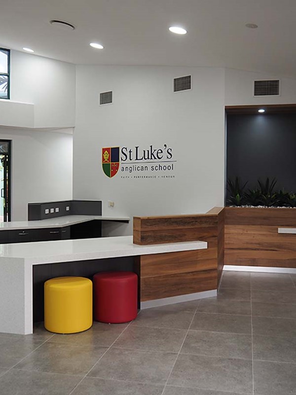 Front reception at St Luke's School
