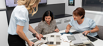Adina team making colour selections