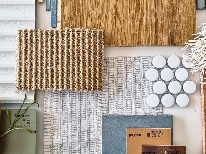 Beach interior design mood board
