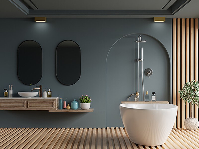 Bathroom put together by a bathroom designer
