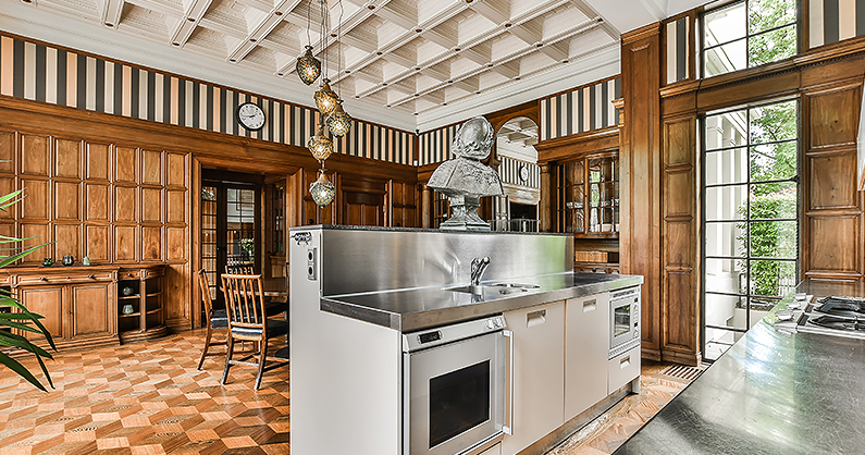 Custom kitchen with wood