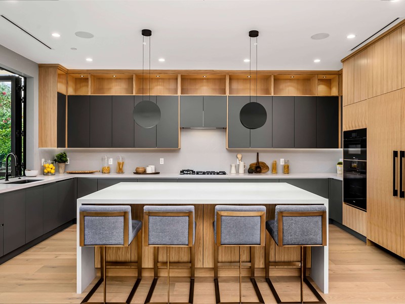 Modern kitchen cabinet design with island