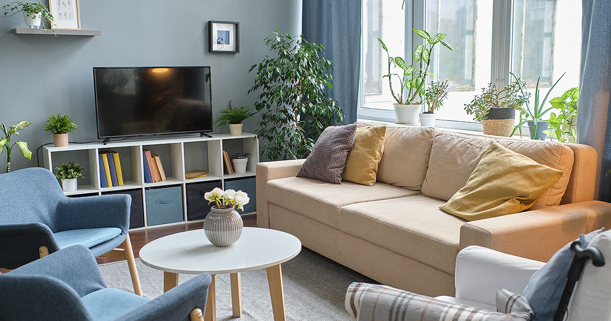 Small living room furniture placement