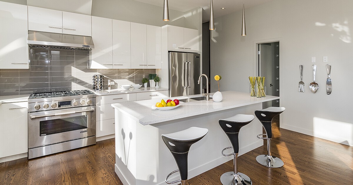 Kitchen with modern cabinets