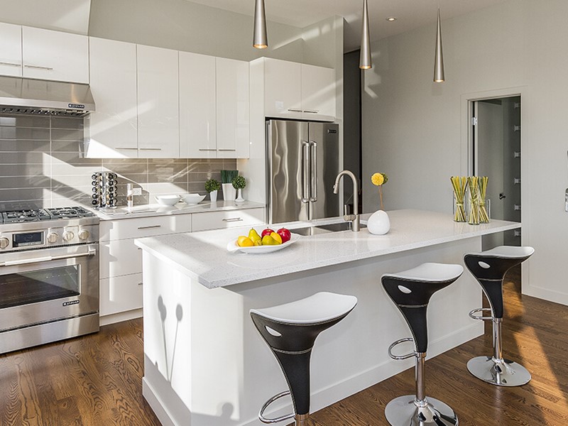 Kitchen with modern cabinets