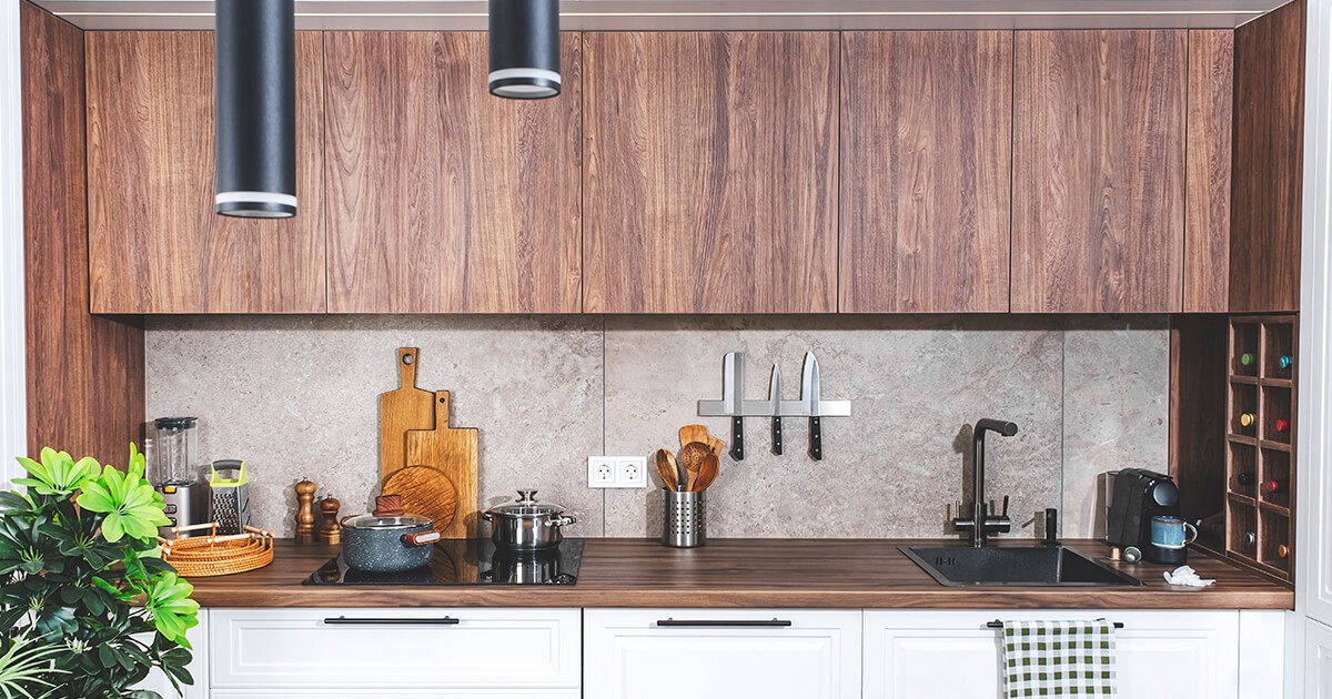 MDF kitchen cupboards