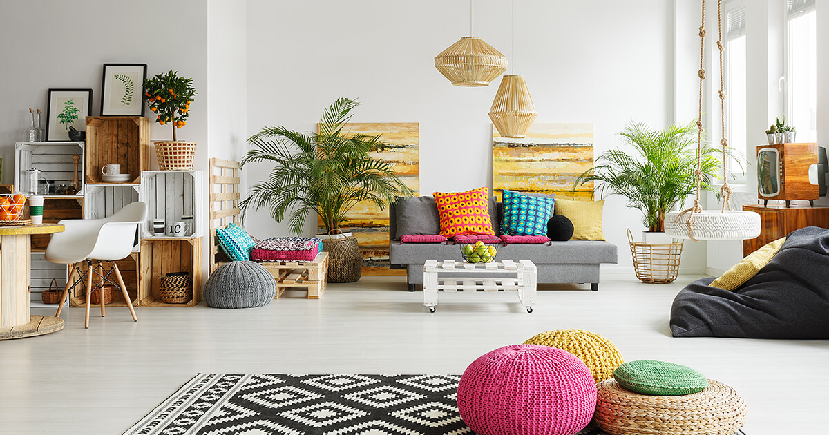 Room with mix of interior design styles