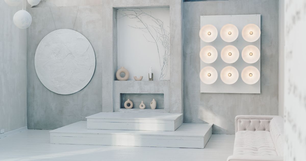 Colour drenching white room