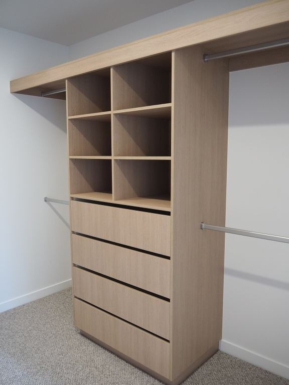 Custom shelving in closet